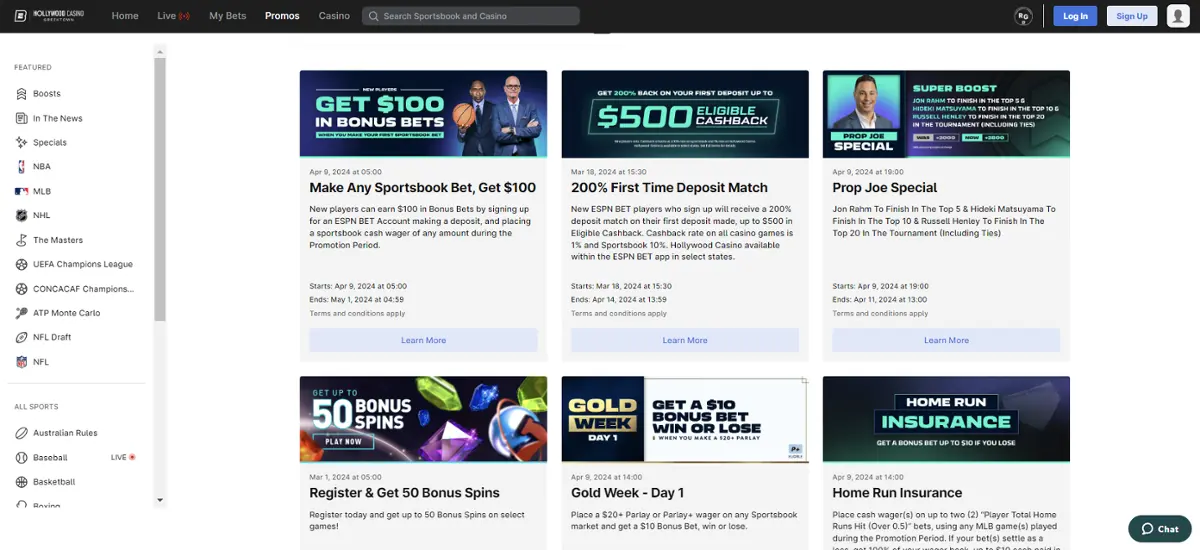 Hollywood Casino promotions