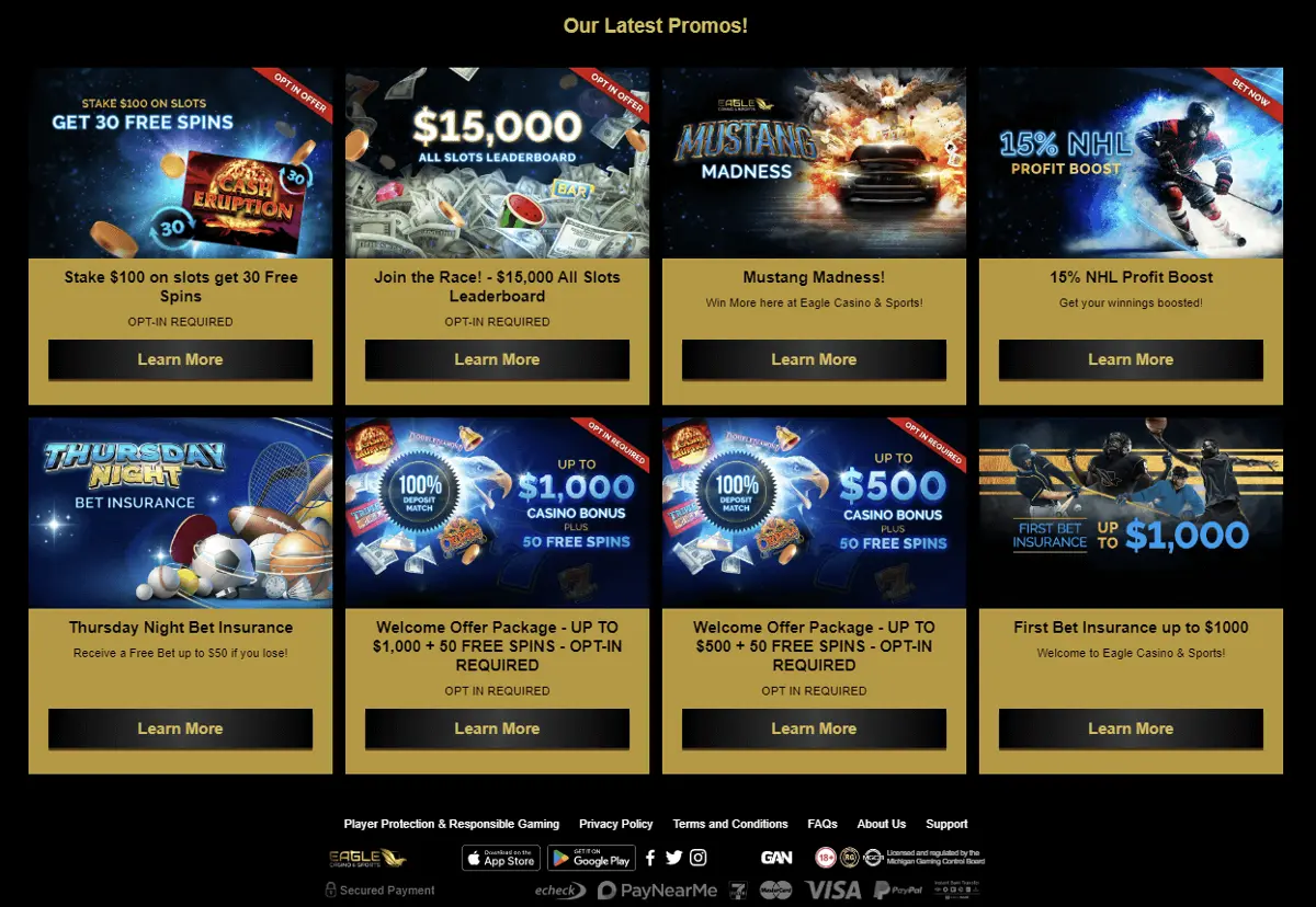 Eagle casino latest promos